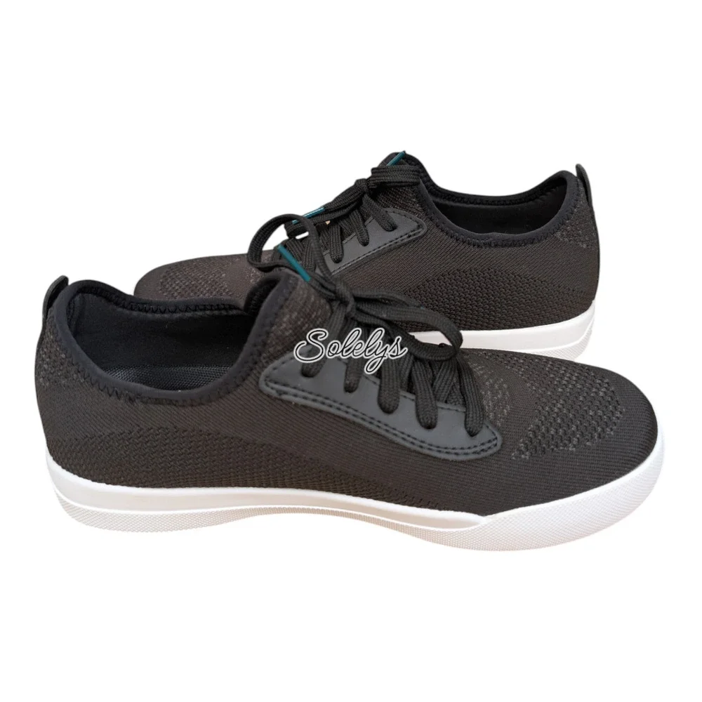 Vessi Weekend Womens 10 Asphalt Black White Waterproof Dyma-Tex Knit Sneaker